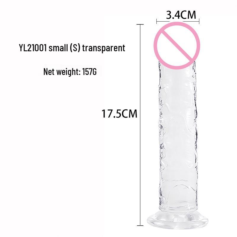 Large Crystal TPE Soft Eggless Dildo - Long-lasting Transparent Adult Pleasure Device