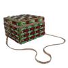 Green/Purple/Red Glass Clutch Diamond Women Box Handbgs Blue/Yellow Evening Clutches Crystal Bags Fushcia Party Bridal Clutch