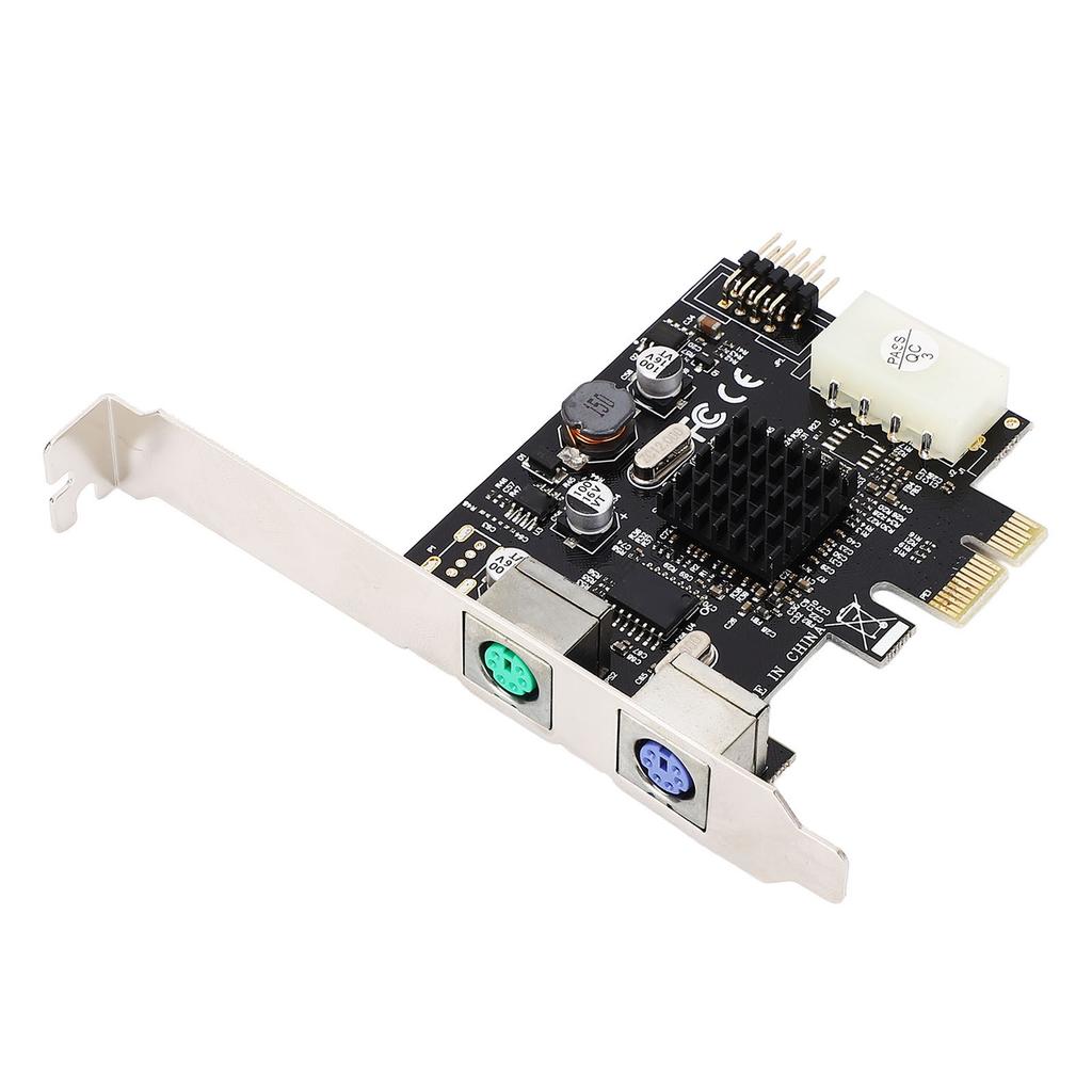PCIe to PS 2 Adapter Card MCS9990CV Chip Built in USB2.0 Pin PCIe to 2 Ports PS 2 Keyboard Mouse Expansion Card for PC