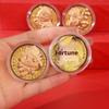 1/3Pcs Year Of The Horse Commemorative Medal 2026 Zodiac Horse Imitation Gold Foil Card Souvenir Coin Metal Crafts Gift