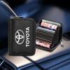 Echt Lederen Autopaspoort, ID-kaart, Bankpas Portemonnee Voor Toyota Yaris Hilux Corolla Prius Avensis Embleem Auris Rav4