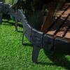 Imitation Stone Garden Fence, Garden Landscape Edging Border, Interlocking Plastic Retaining Edging Border, Decorative Picket Panels for Flower Bed