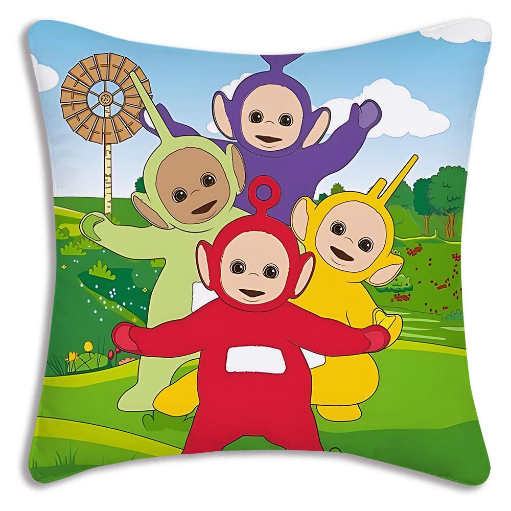 Cute Cartoon For Teletubbiess Pillow Covers Cartoon Sofa Decorative Home Double-sided Printing Short Plush Cute Cushion Cover