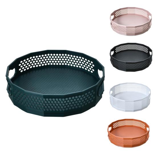 Storage Tray Space Saving Multi-purpose Solid Color Honeycomb Pattern Spice Jar Organizer Home Organization