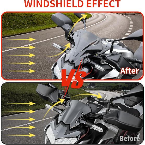 Windshield for Kawasaki Z900 Z650, Dark Tinted Wind Shield Windscreen Air Wind Deflector Front Flyscreen for Kawasaki Z900 2020-2024 Z650 2021-2024