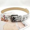 Y2k Skull Belt Jeans Decor Pu Cross Waistbands Simple Skeleton Belt  Female/Girls