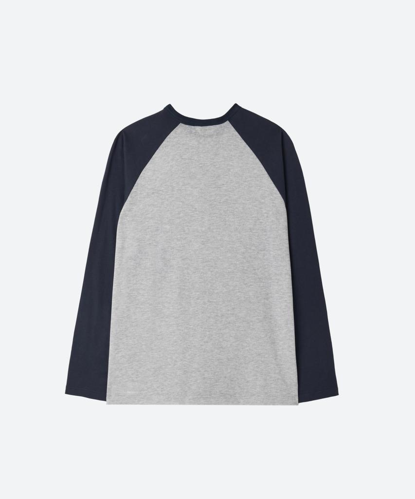 MOONSUN M.C Unisex, Logo Raglan T-Shirt / Gray