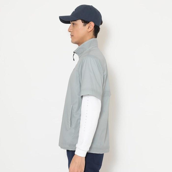 Callaway Half-Sleeve Blazer Water-Repellent Stretch Mesh Lined Half-Zip Golf C25216100 Men's 1020_Gray L