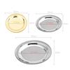 Round Nut Plates For Home Christmas Ornament Luxury Silver Gold Metal Tray Sweet Cake 25 Cm 9.8" Premium Aaaaaa