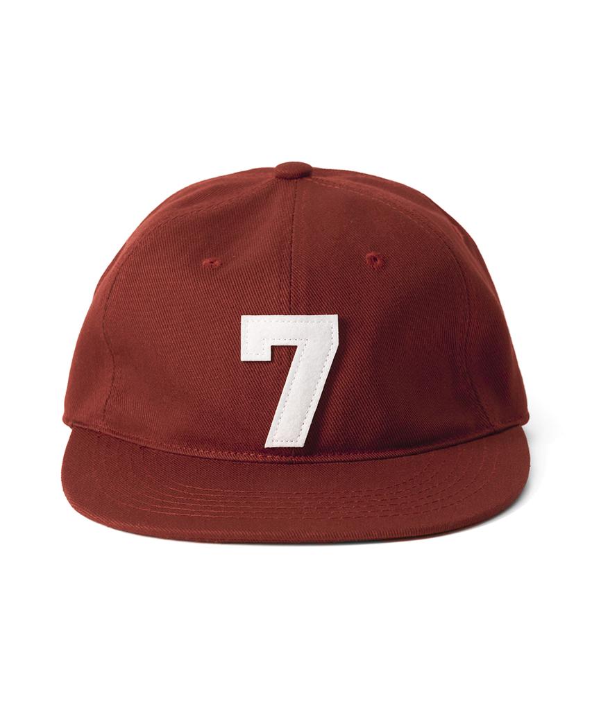 TAKEASY Number 7 Ball Cap (Brick Red)