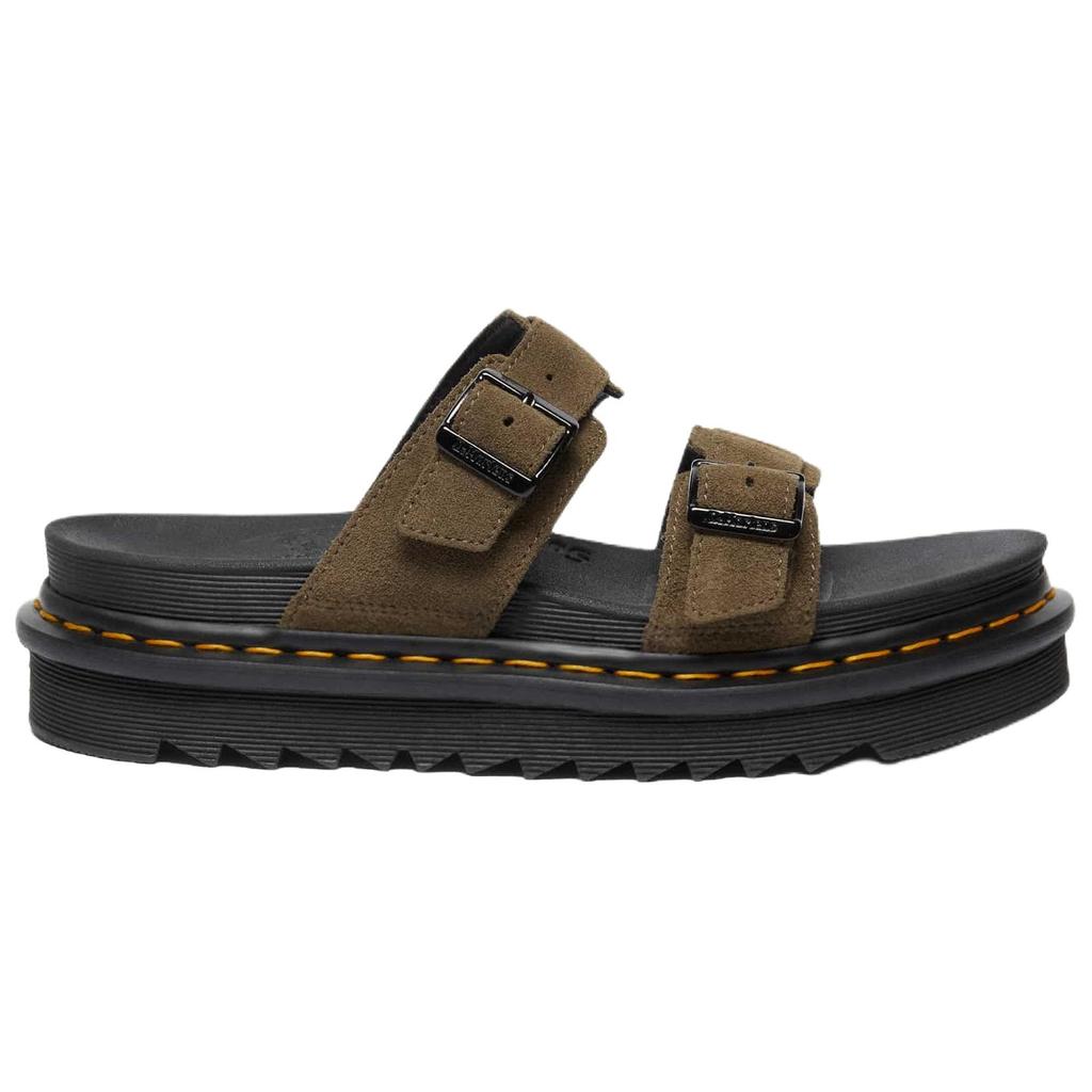 Dr. Martens Myles Slide DMs Olivové Jednoduché Pohodlné Protioděrné Klouzací Sandály Unisex Sandály Tmavě Zelené 41115300