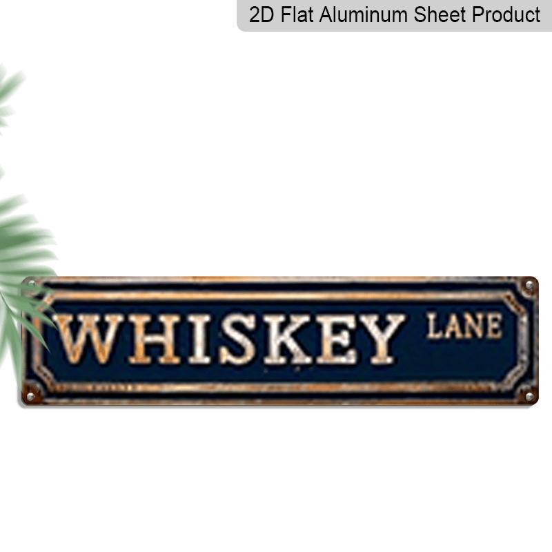 

15.7×3.94inch, Vintage Aluminum Whiskey Lane Sign, 2D Flat Printing Aluminum Decorative Sign, Multi-Purpose Home Decor for Wall Art, Bathroom, Bar 40cm x 10cm