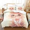 Anime Beyond the Boundary Mirai Kuriyama Bedding Set Printed Duvet Cover Pillowcase Single Double Style Queen King Size Sets