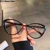 Cat Eye Transparent Myopia Glasses Women's High-definition Eyeglasses New Fashion Vintage Large Eyewear Frame