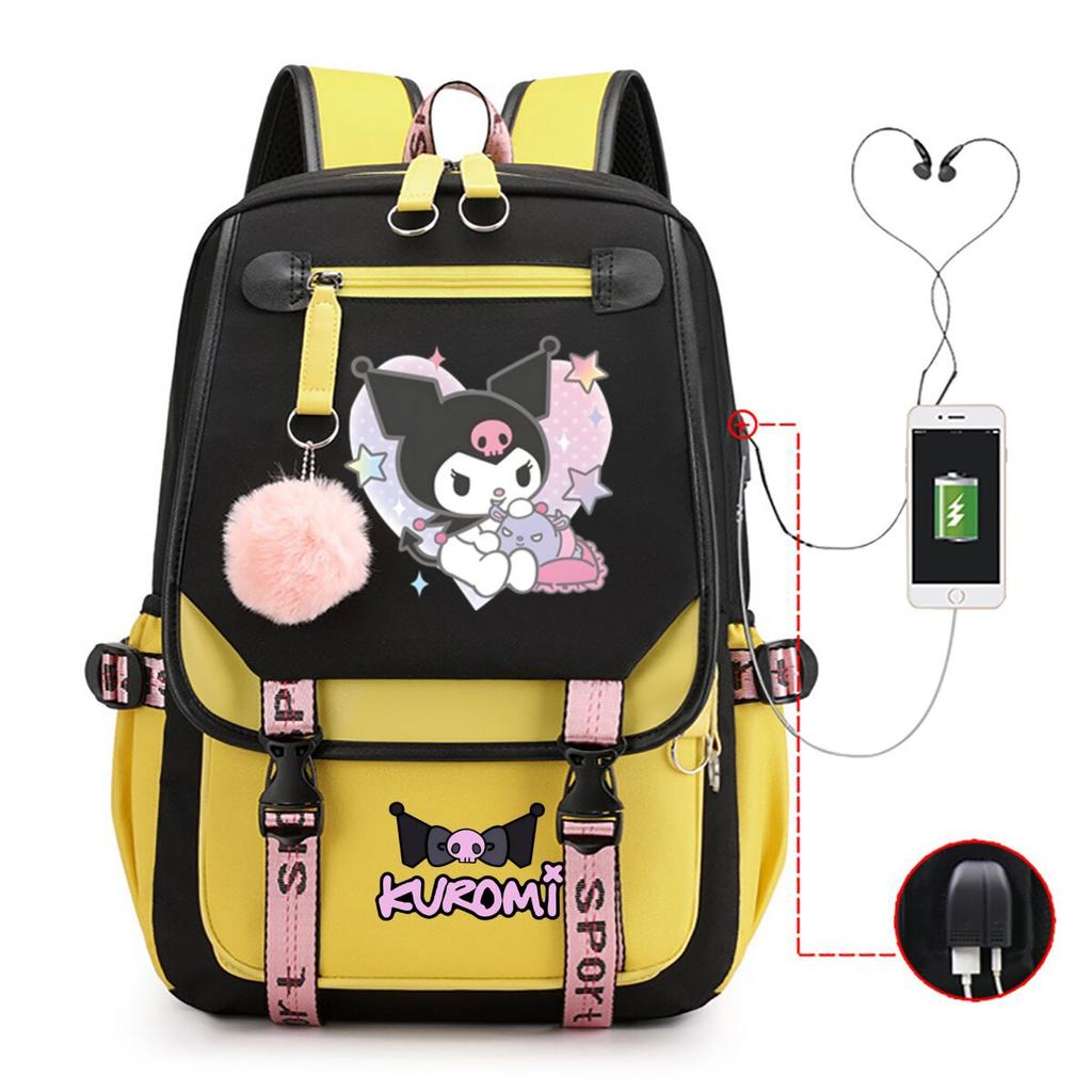 Universal Schoolbag Animation Cartoon Popularity Peripheral Printing Student Casual Backpack Multi-Function With Usb