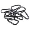 1-5PCS Black D Shaped Aluminum Alloy Carabiner Hook Keychain Camping Equipment Backpack Buckle Water