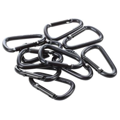 1-5PCS Black D Shaped Aluminum Alloy Carabiner Hook Keychain Camping Equipment Backpack Buckle Water