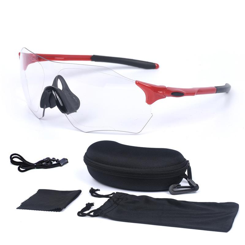

Cycling glasses men and women outdoor running mountaineering sports goggles color-changing sunglasses cycling windproof sunglasses красный