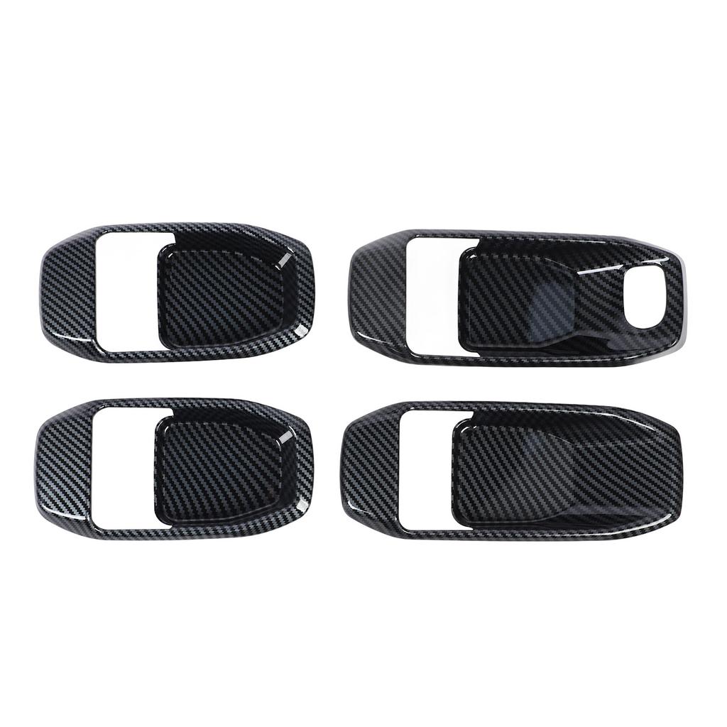 4pcs Inner Door Handle Bowl Cover Trim Set Interior Door Bowl Panel Protector Sticker Replacement for JL JLU 2018-2025