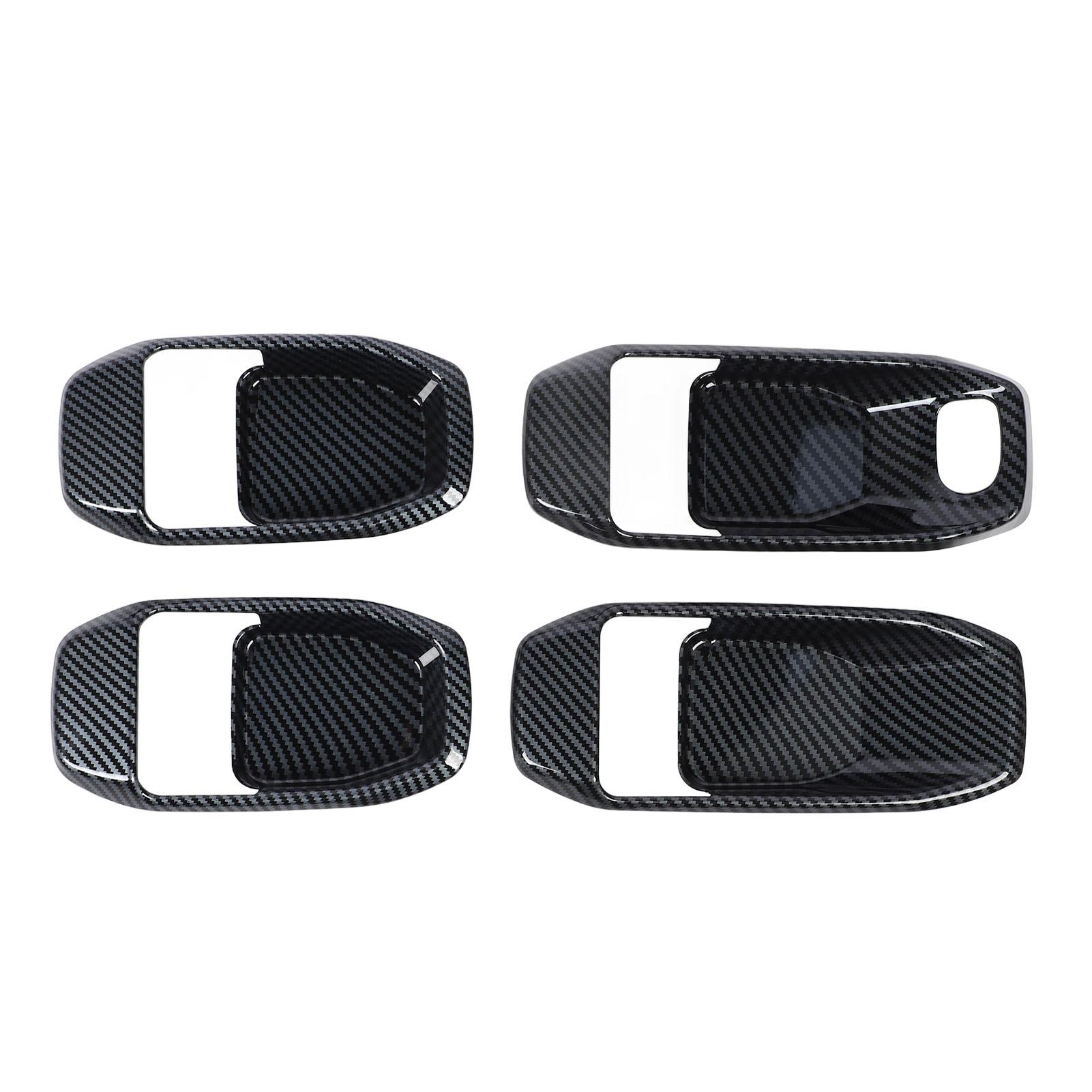 

4pcs Inner Door Handle Bowl Cover Trim Set Interior Door Bowl Panel Protector Sticker Replacement чёрный