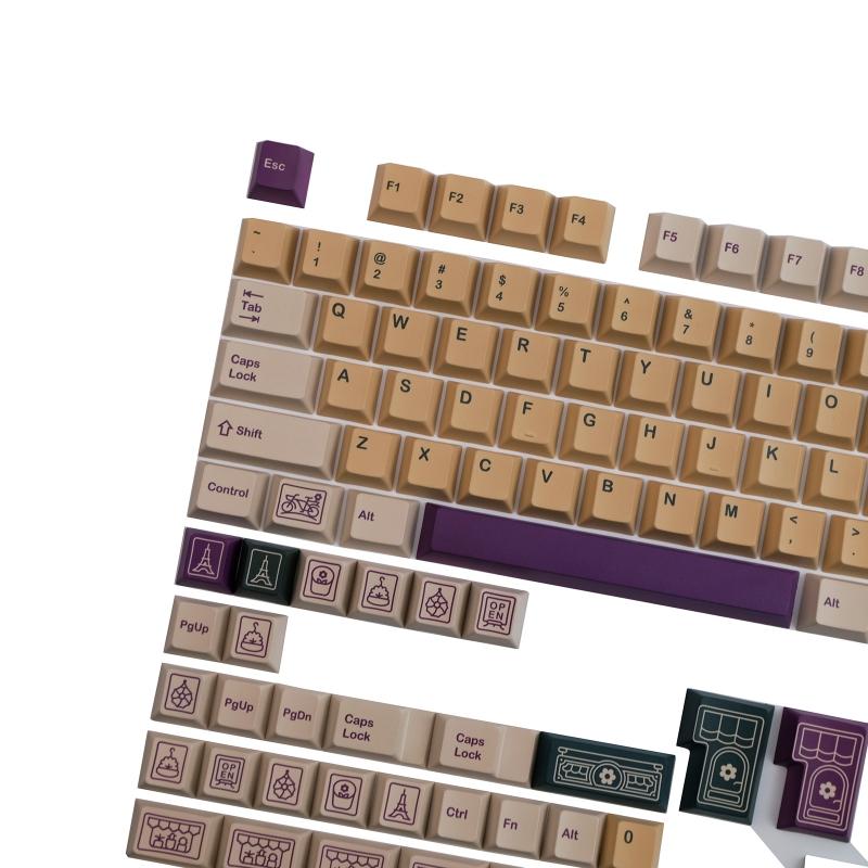 143 Keys Florist Keycaps  Profile PBT Dye Sublimation Mechanical Keyboard Keycap For MX H 61/68/87/98/104