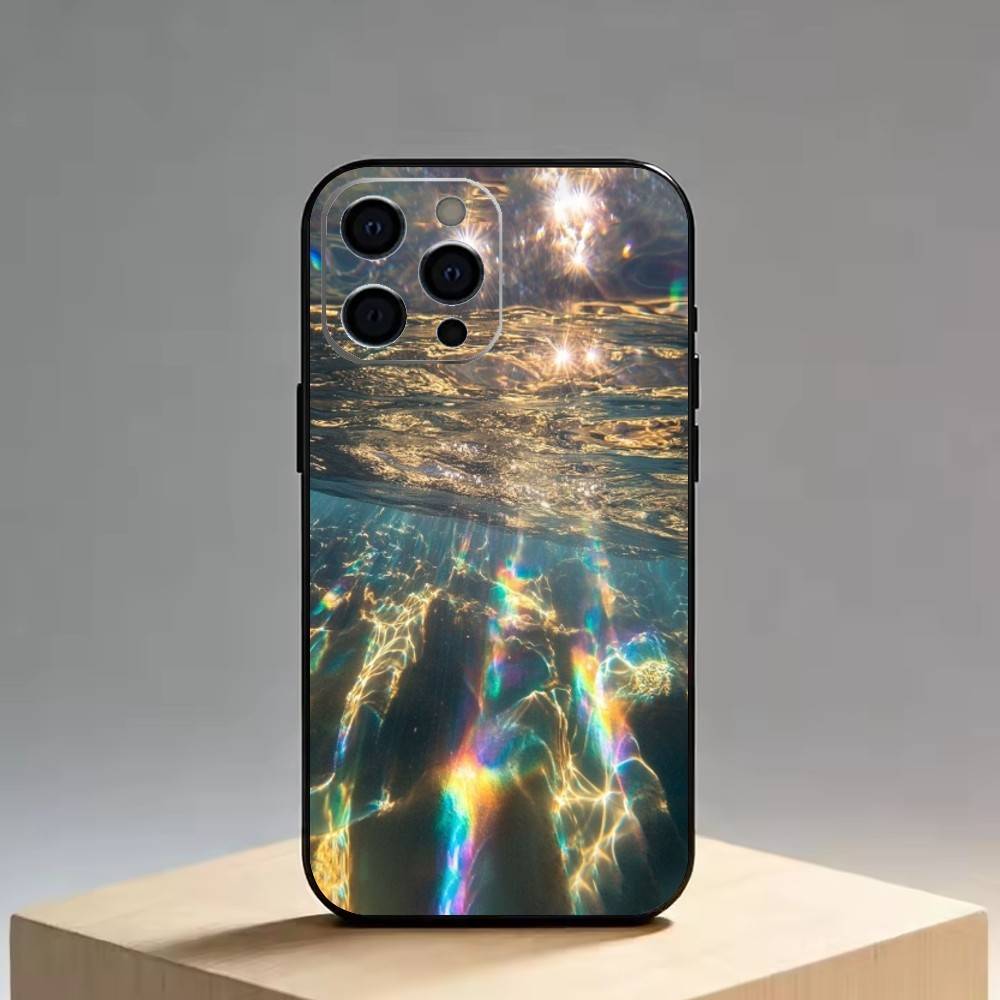 Laser beam Phone Case For iPhone 17, 16,15,14,13,12,11 Plus,Pro Max, Others Soft Black Cover