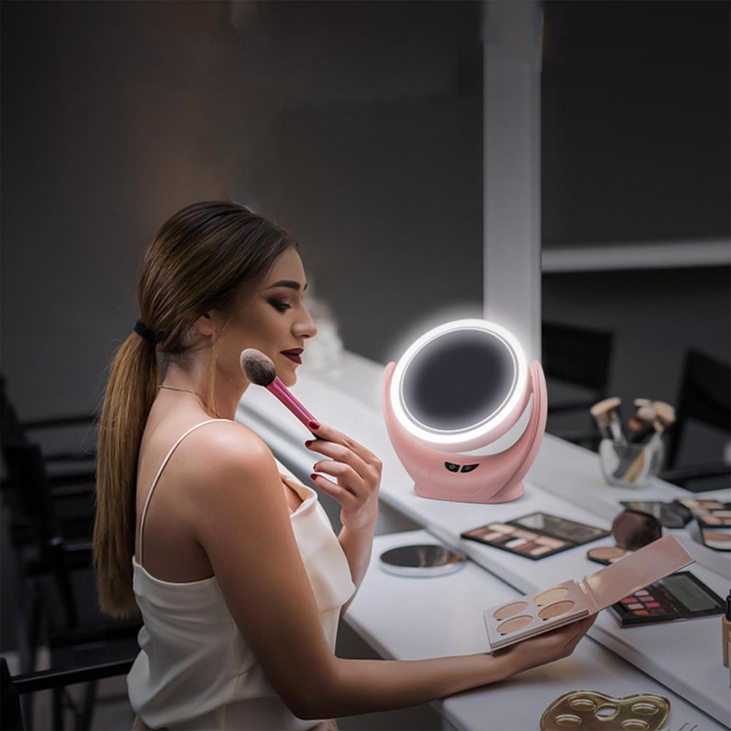 3 In 1 LED Fan Makeup Mirror with Light Multifunctional Mirror Fan Makeup Mirror Sweat-free Makeup Mirror