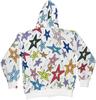 KERESLINA Versatile Star Print Long Sleeve Full Zip Couple Casual Fashion Hoodie Sweatshirt Coat