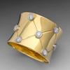 Vintage Creative Zircons Inlay Wide Face Ring Copper Material Ladies Fashion Luxury Ring Suitable for Daily Wear Gift