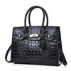 Retro Handtasche Damen neue großvolumige Krokodilmuster Tragetasche Platin Tasche Muttertasche Schulter Umhängetasche