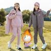 Girls Plus Velvet Autumn and Winter Sweater Suit, Western Style, Big Children's Clothing, Winter Clothing, Children's Thickened Three-piece Suit
