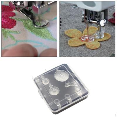 8 Pieces Quilting Ruler Foot, Motion Open/Close Toe Presser Feet for Fits Most Domestic Low