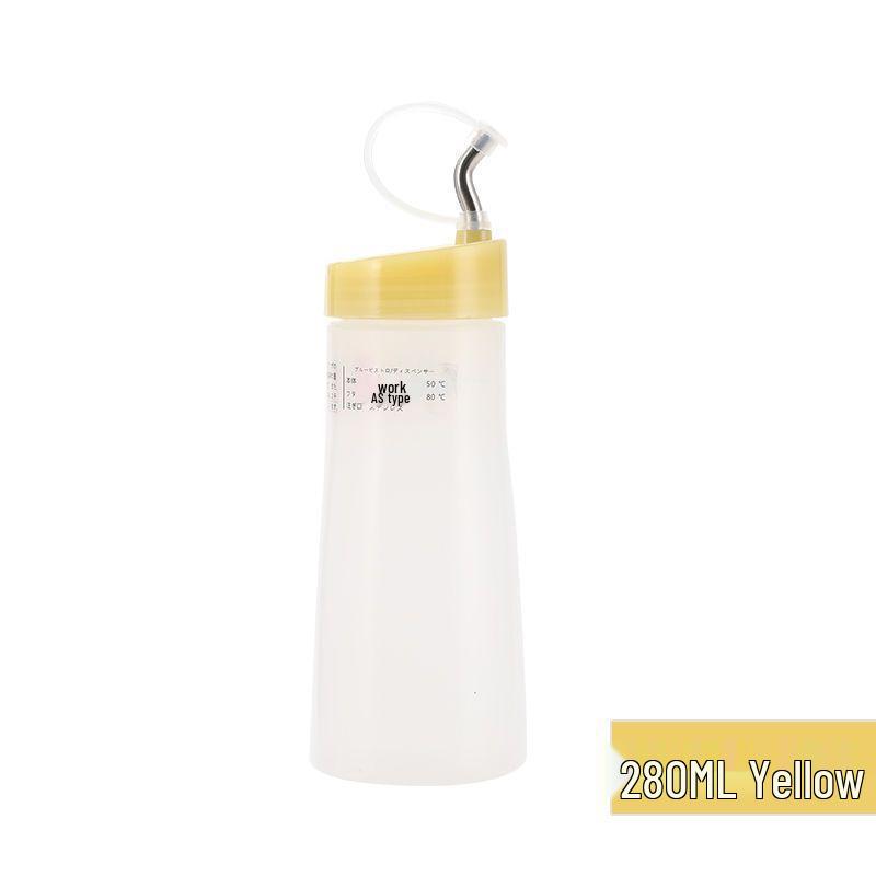 Japanese Style Squeeze Bottle Set - Plastic Vinegar, Oil, Sauce Dispenser with Pointed Nozzle for Commercial and Household Use.