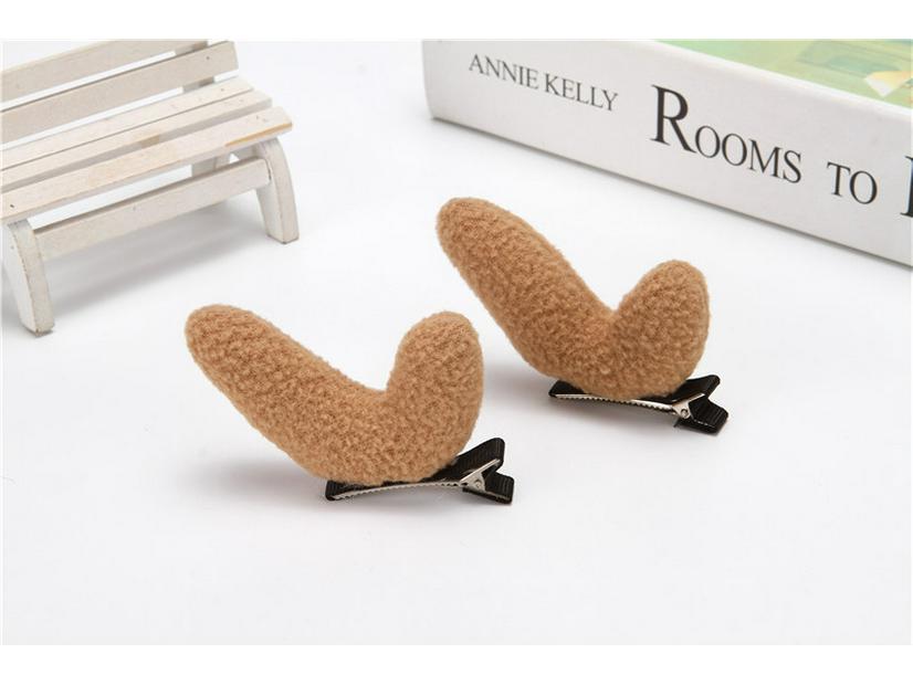 

Рождественская повязка на голову с оленьими рогами из полярного флиса - Милый плюшевый аксессуар для волос для праздничных торжеств