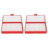 2PCS 12/24 Grids Watercolor Box Red/Blue Embossed Surface Paint Storage Palettes Box Portable Plastic Painting Pigment Box