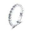 Women's S925 Sterling Silver Plated PT950 Moissanite Wedding Ring - Half or Full Diamond Simulation Tail Design