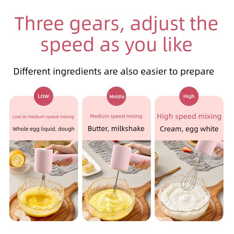 Handheld Electric Egg Beater, Home Baking, Cream Whipping Mixer, Multifunctional Mixer, Portable