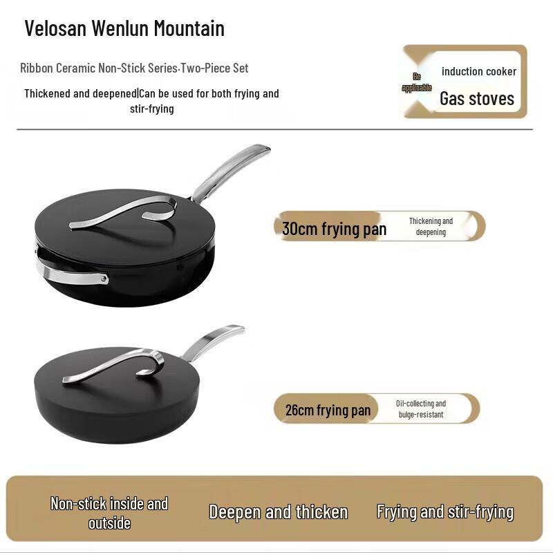 Wenlunshan Freedom Ribbon Non-Stick Wok & Frying Pan