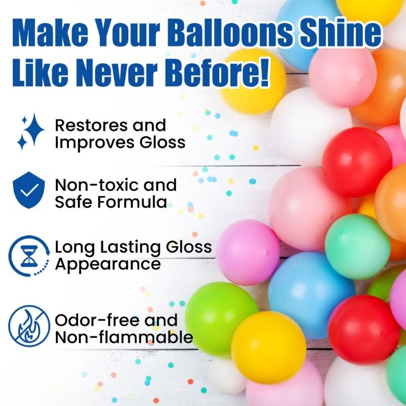 Balloon Shine Spray Antied Fading Enhances Gloss Prevent Oxidation 100ml Balloon Shine Liquid for Birthday Parties Decors