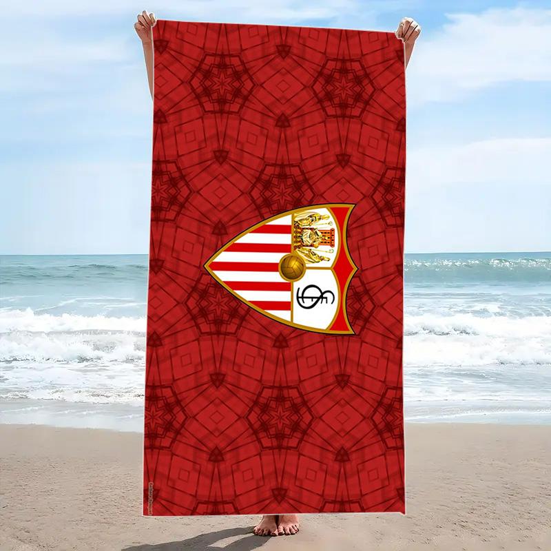 Sevilla FC Print Beach Towel, Large Soft Quick Dry Towel for Beach Camping Swimming