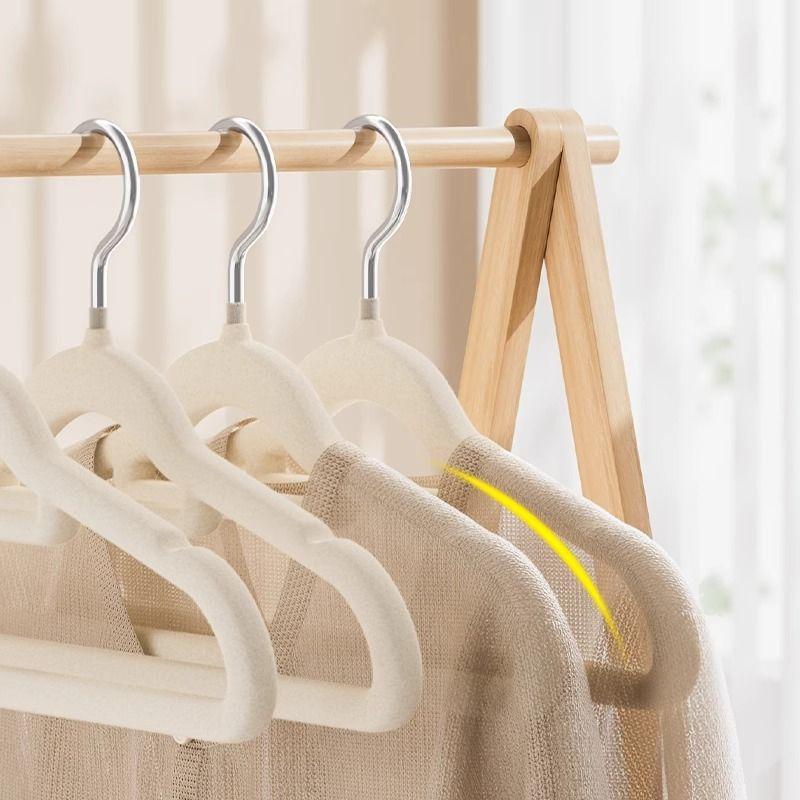 Flocking Hangers, Household Hangers, Non-Marking, Anti-Shoulder Angle, Non-Slip, Can'T Afford Bag Support, Organizer, Wet And Dry