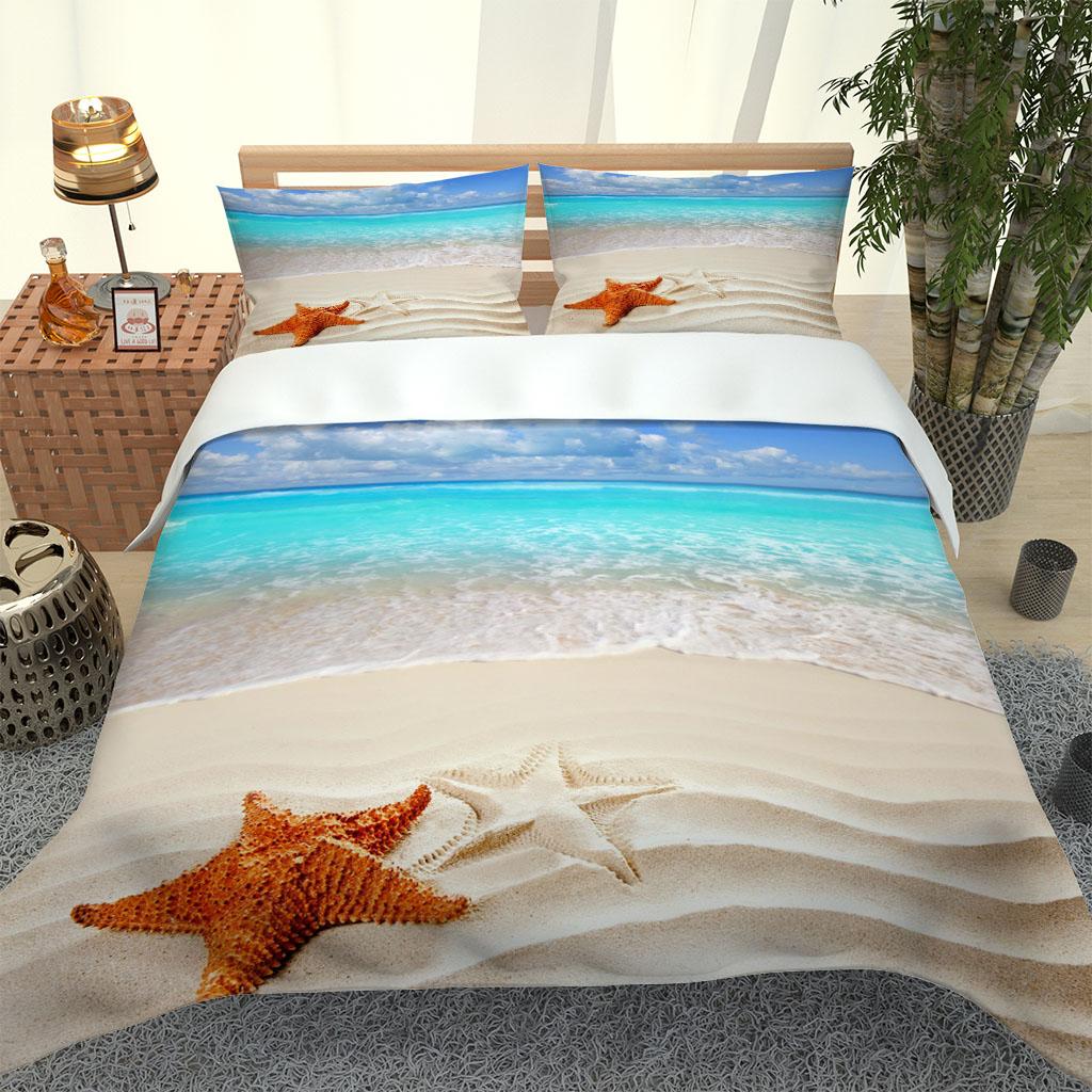 Duvet Cover Double 3D Animal Starfish Bedding Quilt Cover Gifts For Children Teenager Warm Summer Queen Size Set Comforter