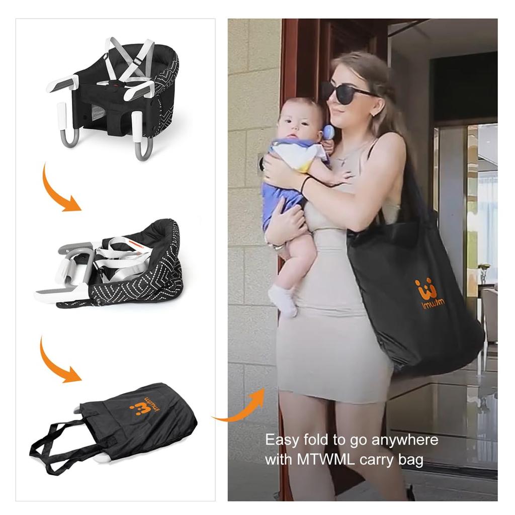 MTWML Hook High Portable Baby High Chair That Can Be Fixed To the Quick Table High Chair for Babies and Baby Seat for Table and Travel Counter Chair,