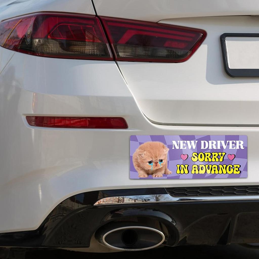 Fahrschüler Aufkleber Wiederverwendbar Magnetisch Fahranfänger Decal Auto Magnet Lustiges Tier Design Für Fahrpraxis Sicherheitstraining
