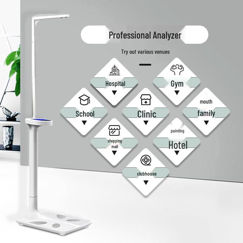 Smart Ultrasonic Body Fat Scale with Height & Weight Measurement (CN Version)