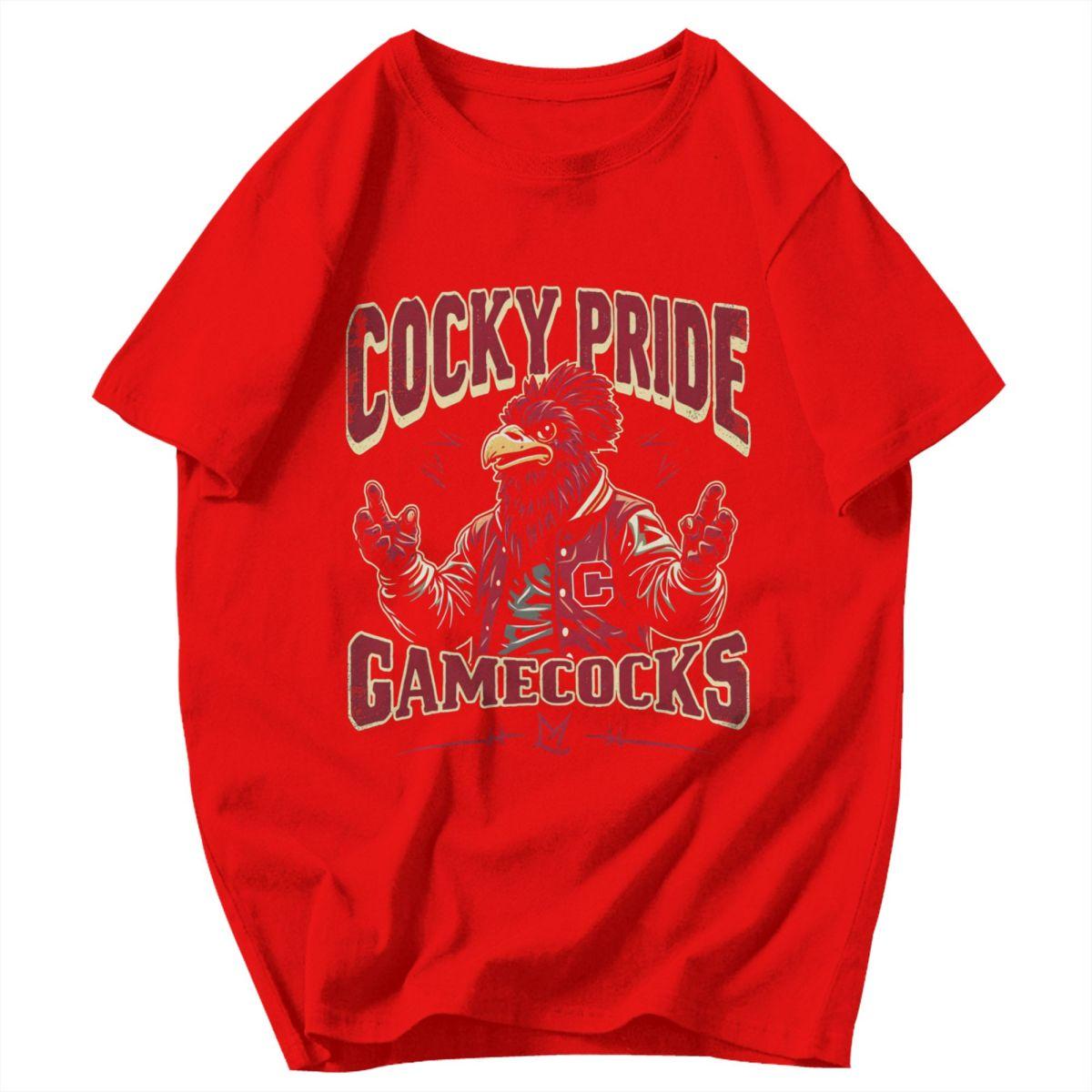 Men T Shirt Gamecock Funny Idea Y2K Graphic Crewneck Unisex Tops T Shirts S