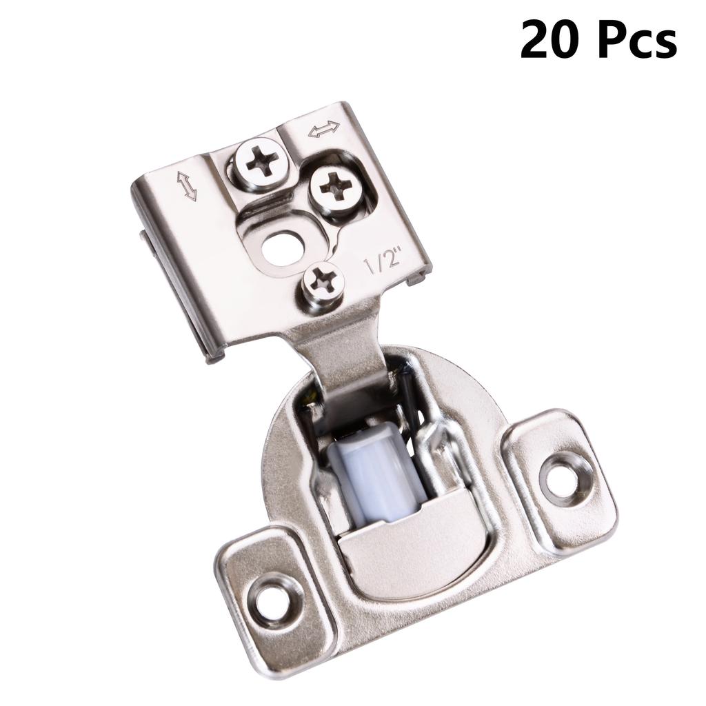 1-2 inch Overlay Soft Close Hinges for Kitchen Cabinet Hinges Satin Nickel Hidden Hinges Stainless Steel