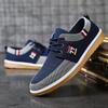 2025 Men's Breathable Canvas Lace-up Casual Shoes for Middle-aged and Elderly