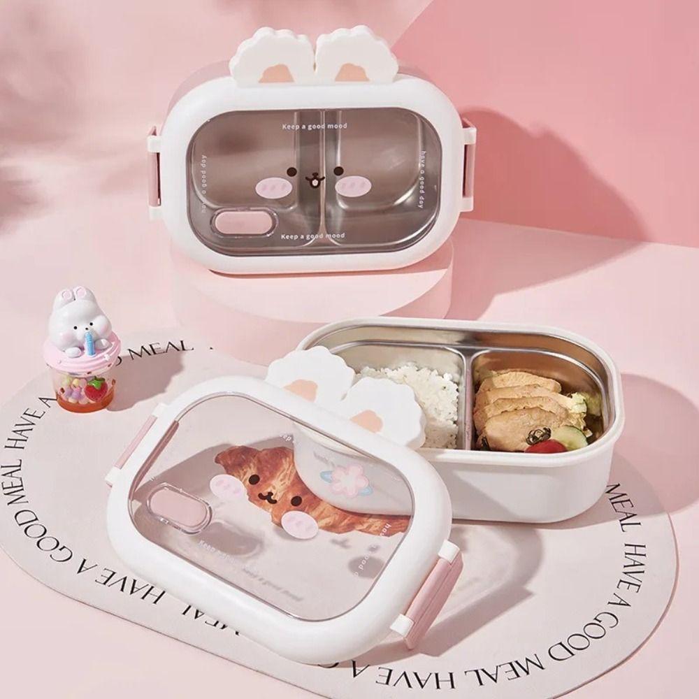 Portable Divides Lunch Box Large Capacity Meal Box Food Containe Stainless Steel Lunch Box  Student