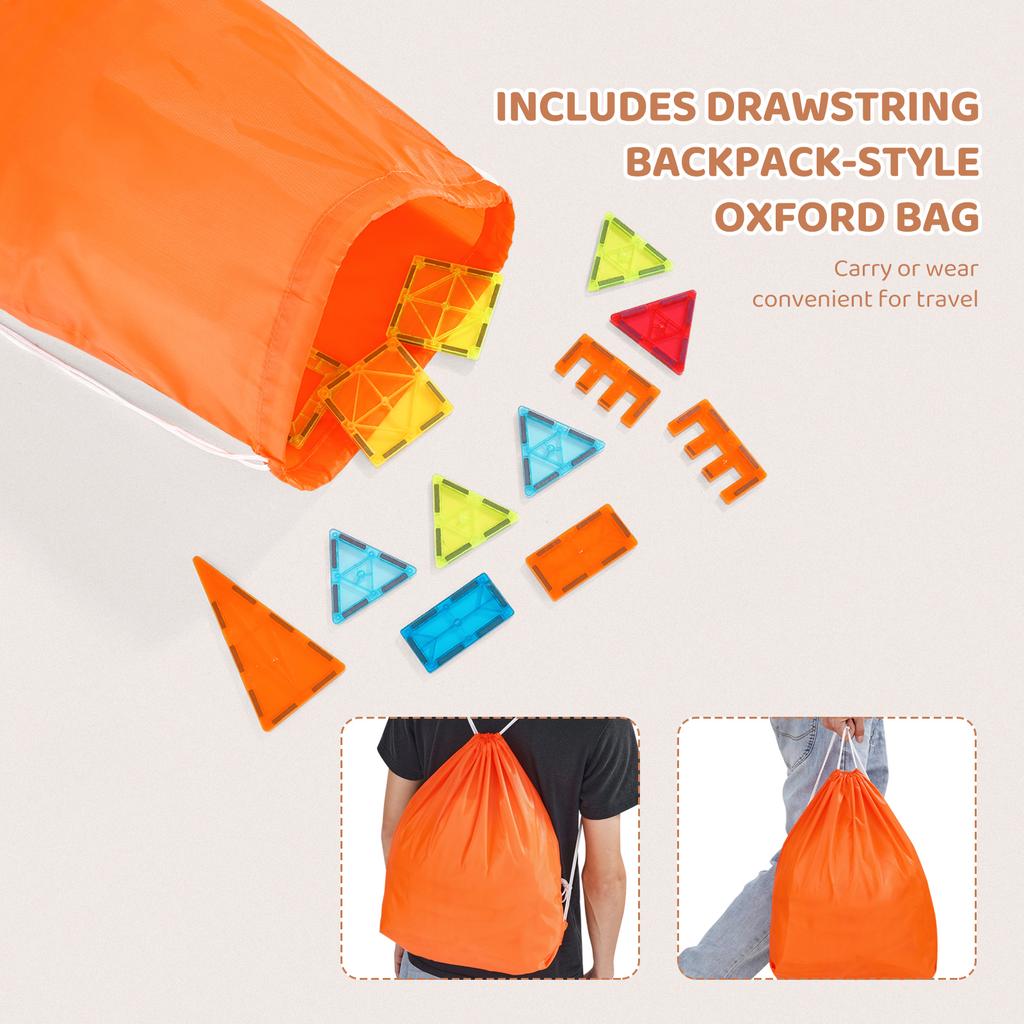 SucceBuy 181PCS Magnetic Tiles for Boys Girls Magnetic Blocks Building Set for Toddlers Educational Toys Kids Montessori Gifts